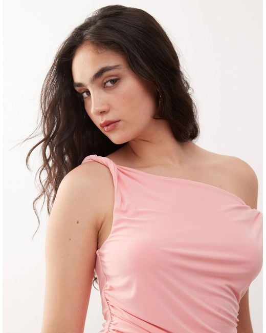 Collusion Pink Twisted Strap Top