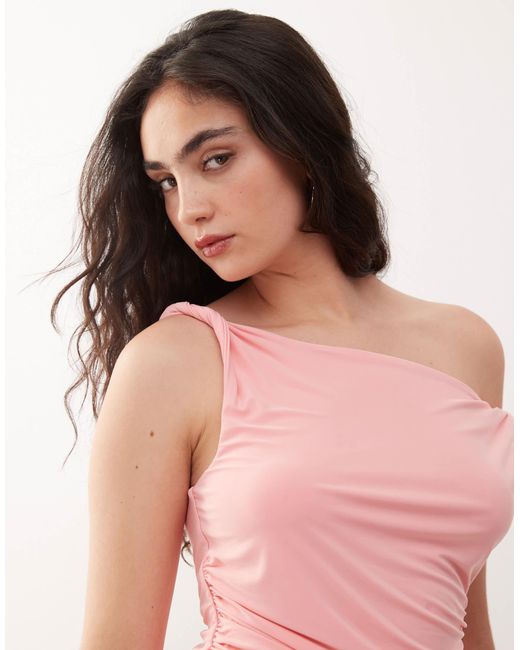 Collusion Pink Twisted Strap Top