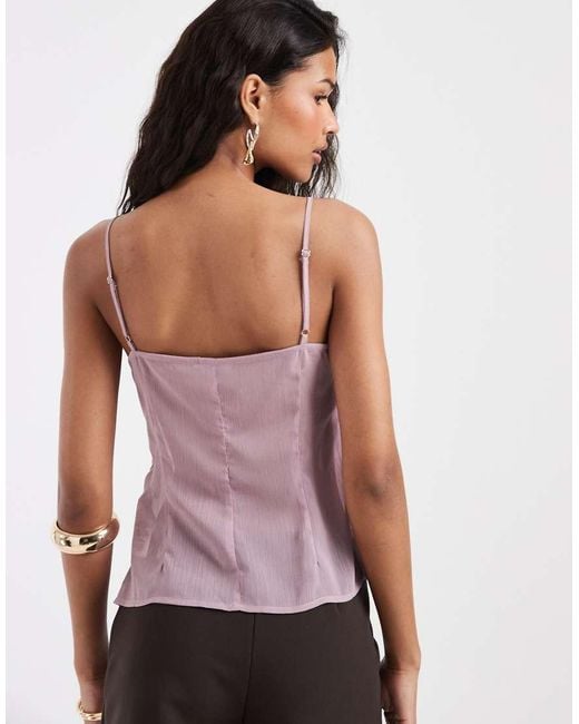 Motel Multicolor Nisara Coma Stud Mesh Cami Top