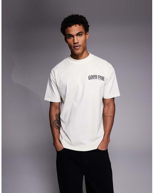 Good For Nothing Gray Oversized T-shirt for men