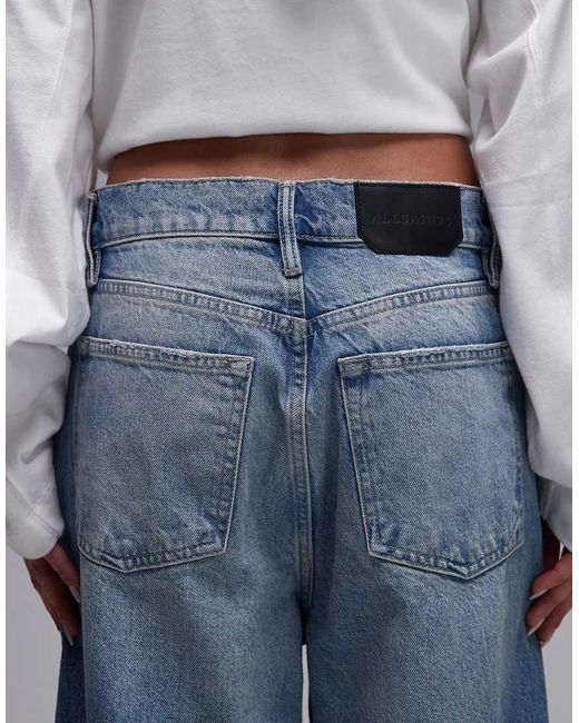 AllSaints Blue Aki Crossover Waist Jeans