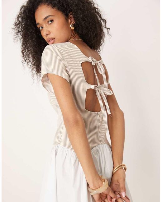 ASOS Multicolor Dropped Waist T Shirt Mini Dress