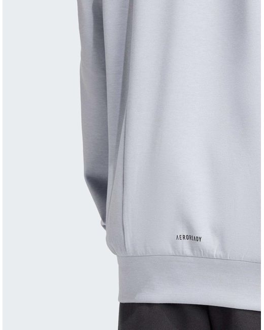 Adidas Originals White Adidas Training D4T Crew Sweatshirt for men
