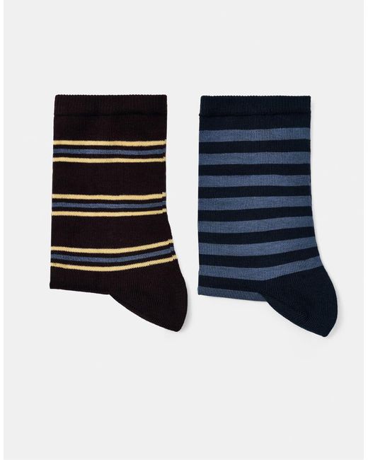 Pull&Bear Black Fine Stripe Long Socks for men