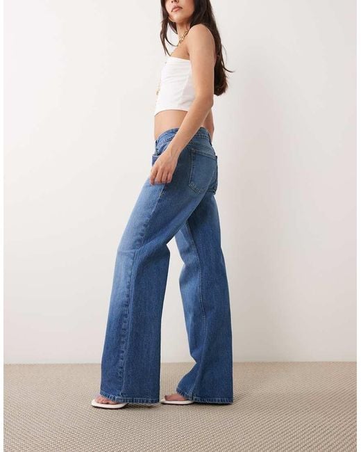 GOOD AMERICAN Blue Good Waist Low Rise Loose Jeans