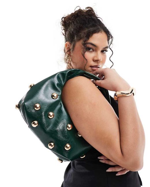 Glamorous Mini-Handtas Met Studs in het Green