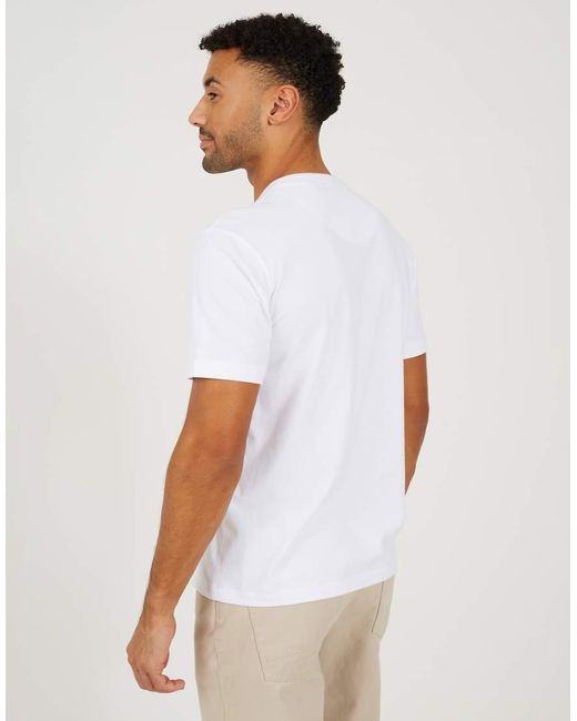 Brave Soul White Cotton Jersey Polo Shirt for men