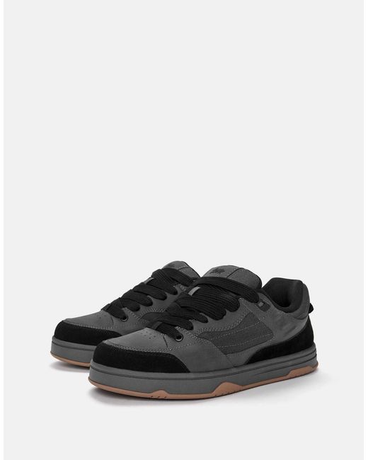 Pull&Bear – skater-sneaker in Black für Herren