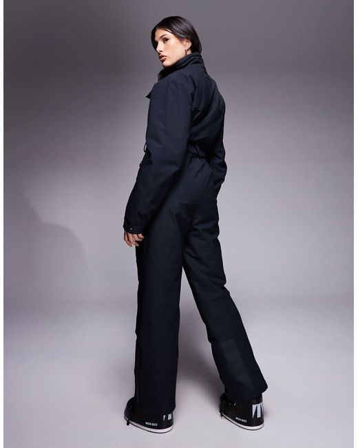 ASOS 4505 Ski & Snow Blue Asos 4505 Tall Ski Retro Belted Ski Suit With Funnel Neck