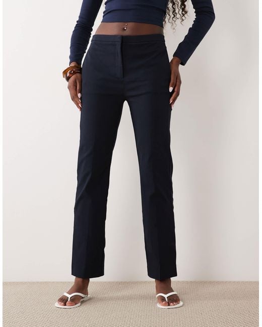 Mango Blue Tailored Slim Trouser