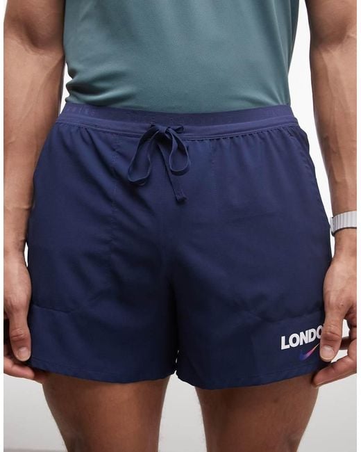 Nike Blue Stride City 5Inch Shorts for men