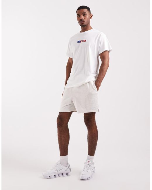 Nike White Club French Terry Shorts for men