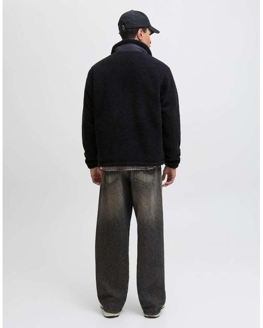 Jack & Jones Black Teddy Jacket for men