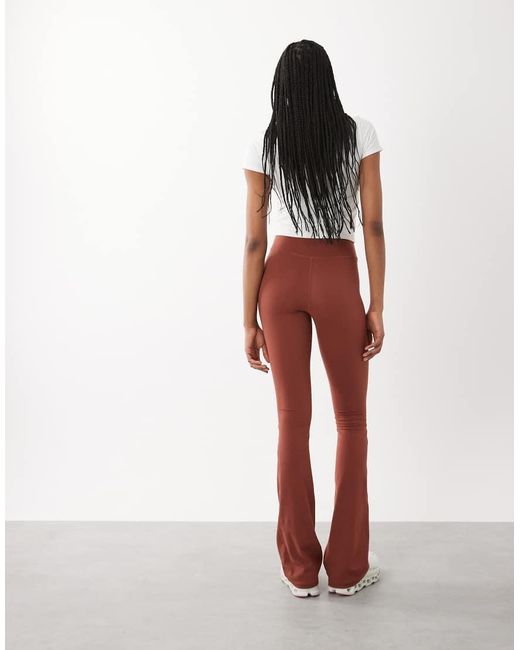 4505 Brown Tall Icon High Waist Slim Kick Yoga legging