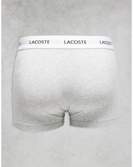Lacoste Black 3 Pack Trunks for men