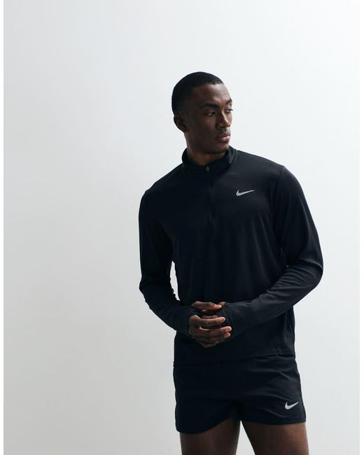 Nike Blue Pacer Dri-fit Half Zip Long Sleeve Top for men