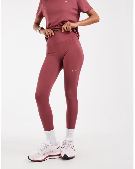 Nike Red Tempo Dri-Fit High-Waisted 7/8 Leggings