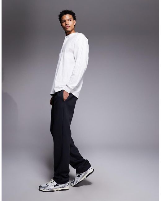 ASOS Gray Premium Heavyweight Straight Leg Trackies for men