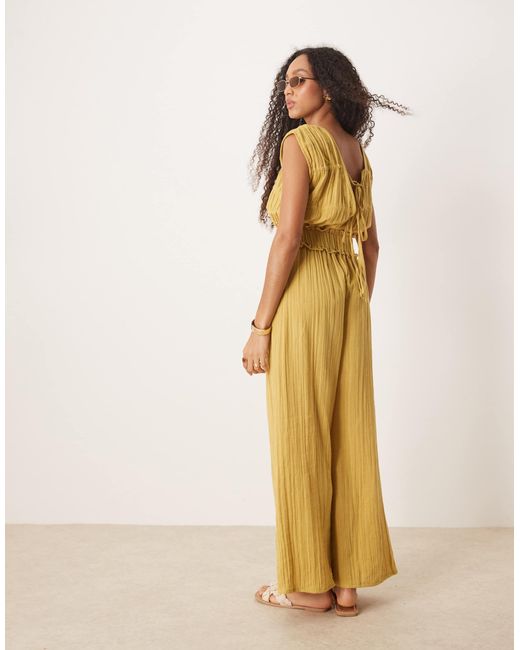 ASOS Natural – zweilagiger jumpsuit
