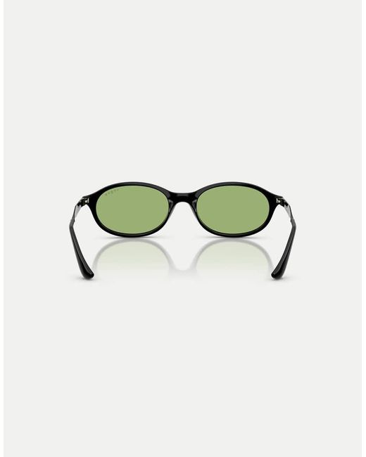 Vogue Green Oval Sunglasses With Lens