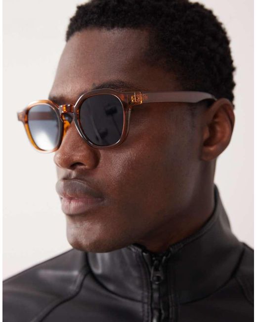 ASOS Black Square Sunglasses for men