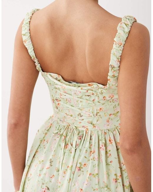 Gina Tricot Natural Corset Midi Dress