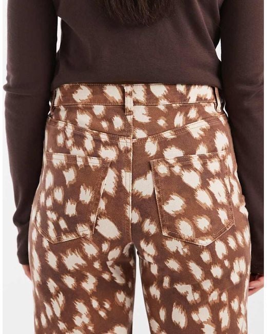 Vero Moda Brown Tessa High Waist Wide Leg Jeans