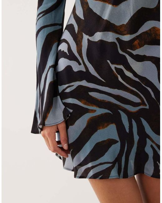 Mango White Sheer Long Sleeve Mini Dress