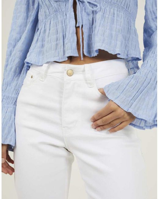 Brave Soul Blue High Waist Skinny Jeans With Stretch