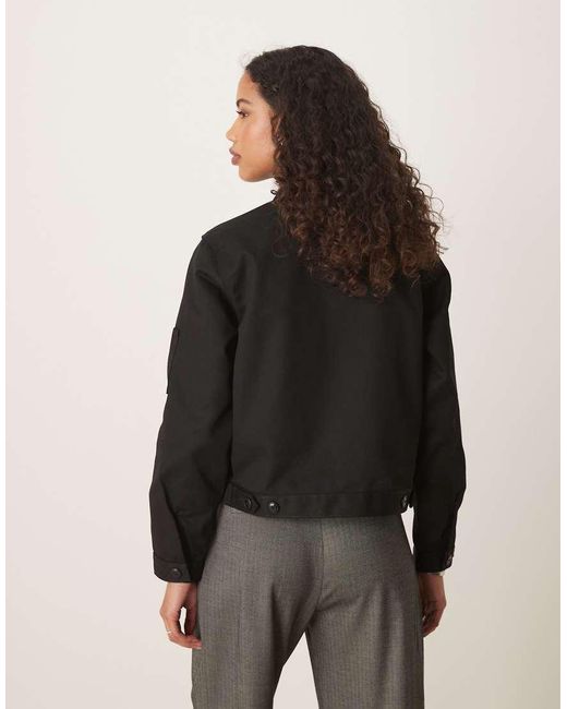Dickies Black Unlined Eisenhower Cropped Jacket