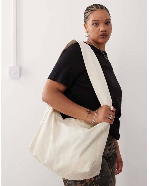Weekday White Large Cross Body Bag