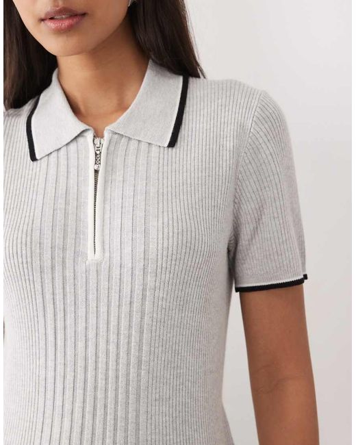 Wrangler White Quarter Zip Polo