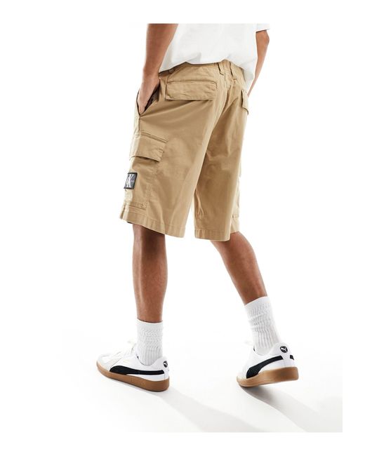 Calvin Klein Natural Cargo Shorts for men