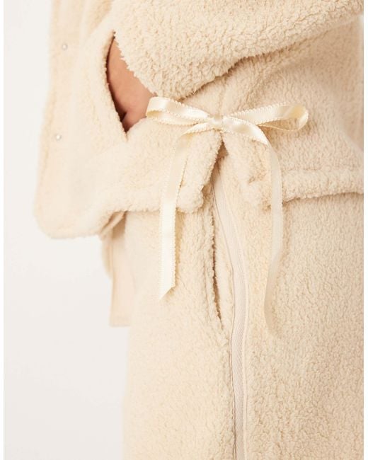 ASOS Natural Lounge Cuddle Fleece Jacket
