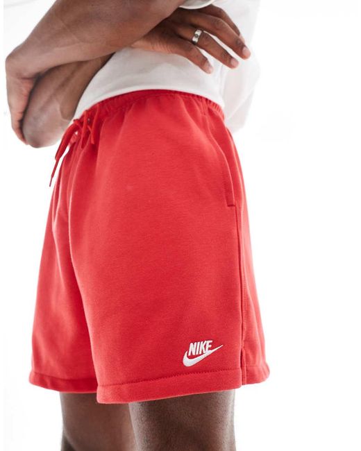 Pantalones Cortos Rojos De Tejido De Rizo De Club Nike de hombre de color Red