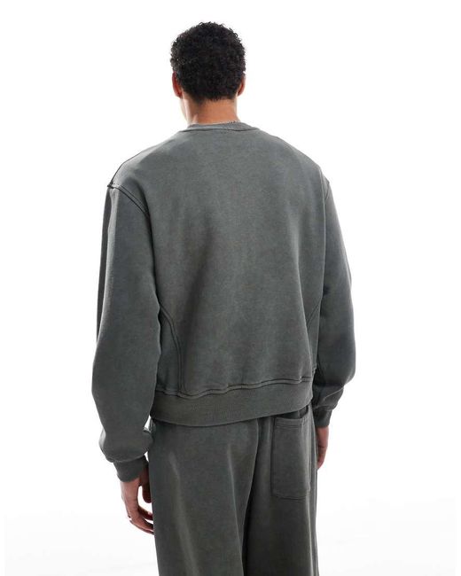 ASOS Oversized Recht Sweatshirt in het Gray voor heren
