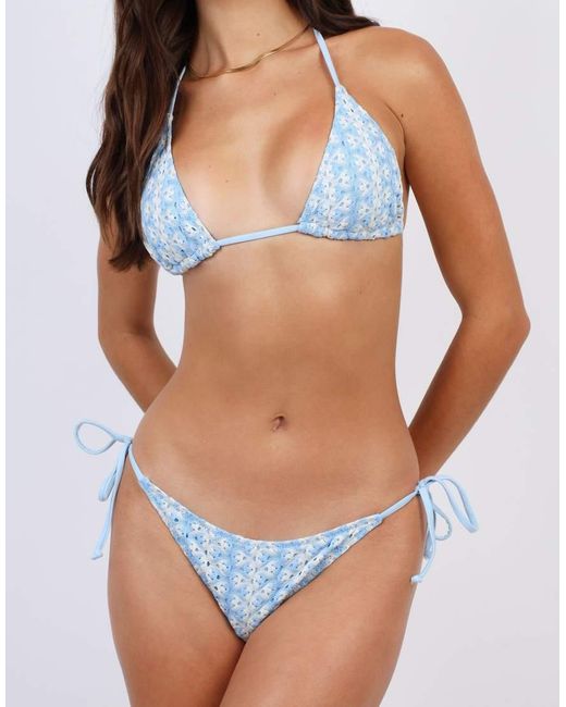 SIMMI White Crochet Tie Side Bikini Bottoms