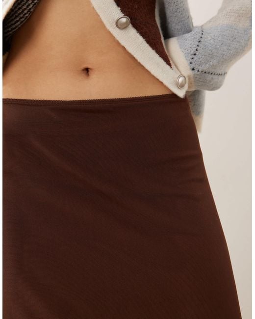 ASOS Natural Mesh Midi Skirt