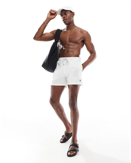Polo Ralph Lauren – traveler – mittellange badeshorts in White für Herren