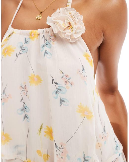 Pieces White – gestuftes maxikleid