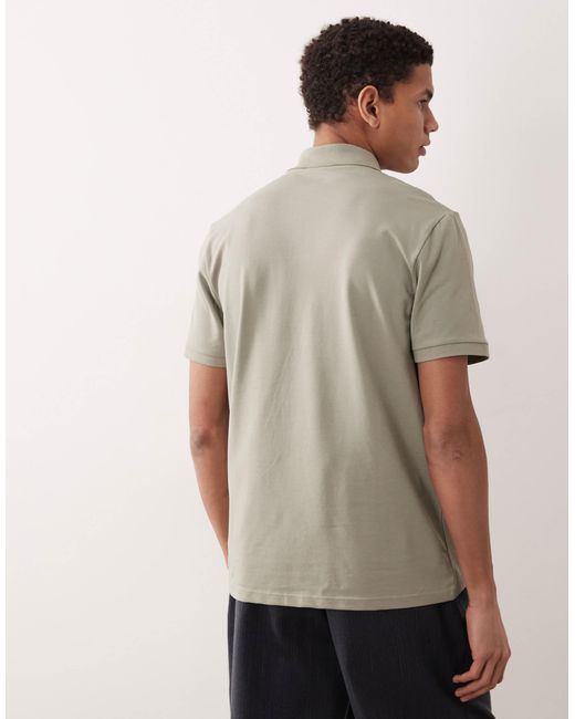 ASOS – basic-polohemd aus pikee in Gray für Herren