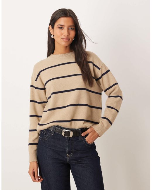 Pull ras Mango en coloris Blue