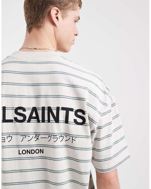 AllSaints White Underground Oversized T-shirt for men