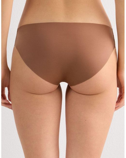 Intimissimi Brown Seamless Microfibre Snug-Fit Panties
