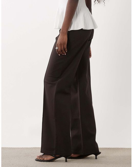 Mango White Seam Front Straight Trouser