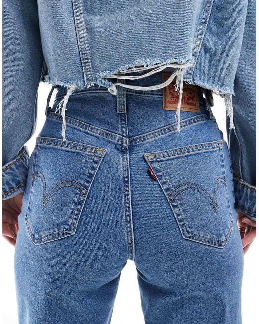 Levi's Blue High Waisted Mom Jeans
