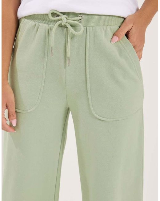 PixieGirl Green Petite Wide Leg Joggers