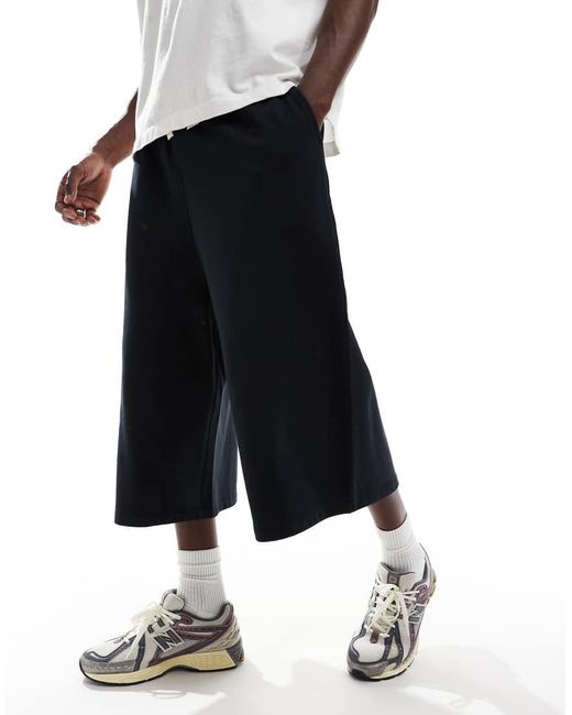 Pantalones Cortos Negros Estilo Bermudas Alargadas De ASOS de hombre de color White