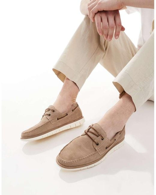 ASOS Natural Boat Shoes for men