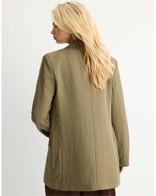 Blazer Basic Rustico Oliva di Stradivarius in Green